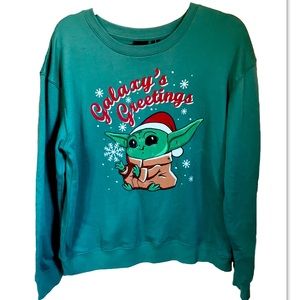**New Item In! NEW Star Wars Baby Grogu Women’s Holiday Sweatshirt